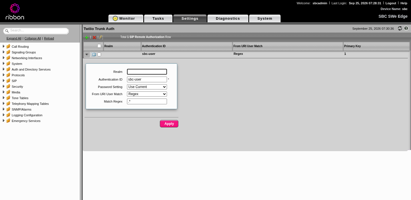 Remote authorization entry (username masked)